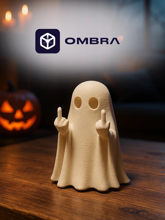 Figurë Dekorative në formë Fantazme dhe Kreative  (GHOST FU, Halloween) - e bardhë