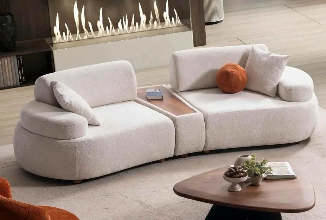 Set mobiljesh për dhomë dite, Atelier del Sofa, ngjyrë krem
