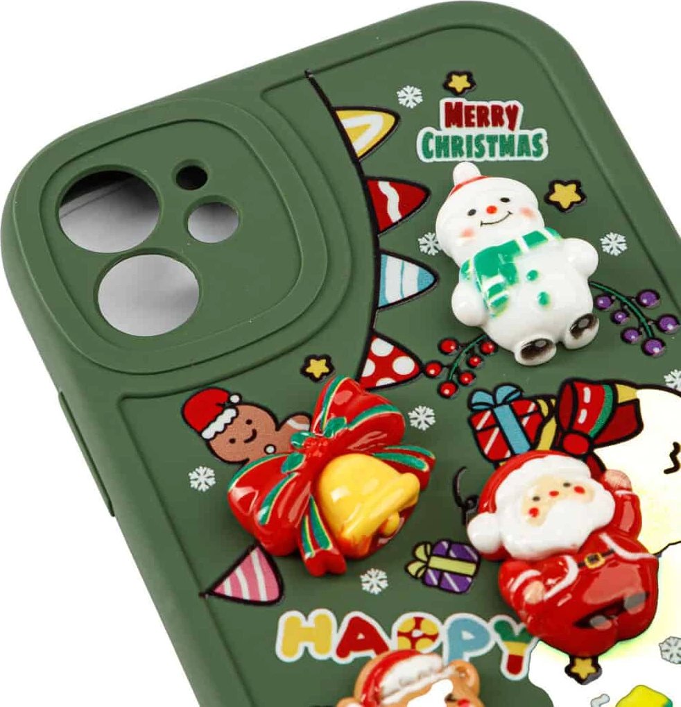 Fotroll për telefon TECH TIME Christmas Edition Green (IP16PROMAX)