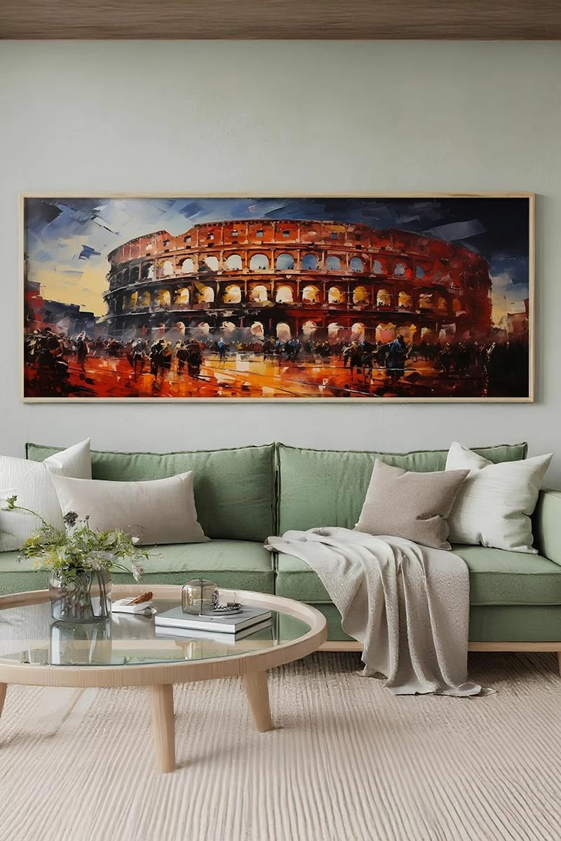 Pikturë dekorative me kornizë, Wallity, Artsmdfyty12-3370, shumëngjyrëshe, 33x70cm