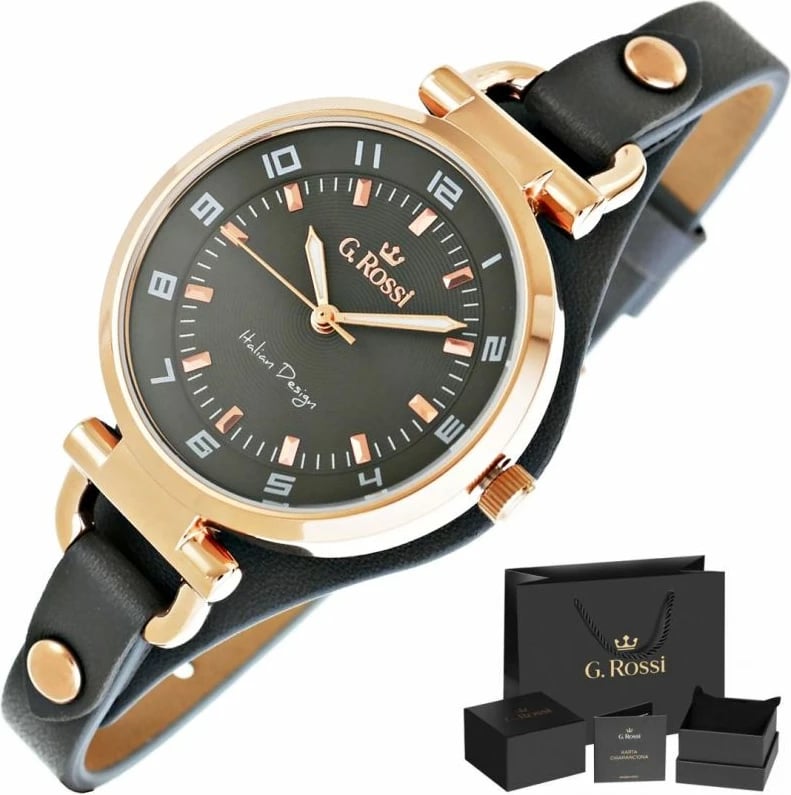 Orë dore për femra G.Rossi, rozë e artë me rrip gri