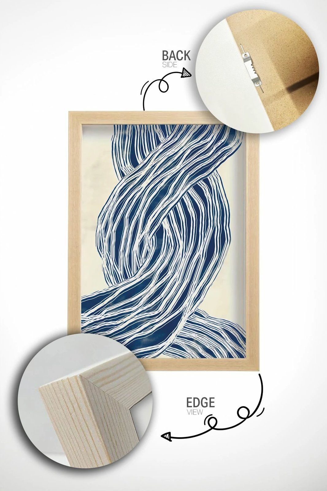 Pikturë dekorative me kornizë, Wallity, Lmnmdl15, shumëngjyrëshe, 33x48cm