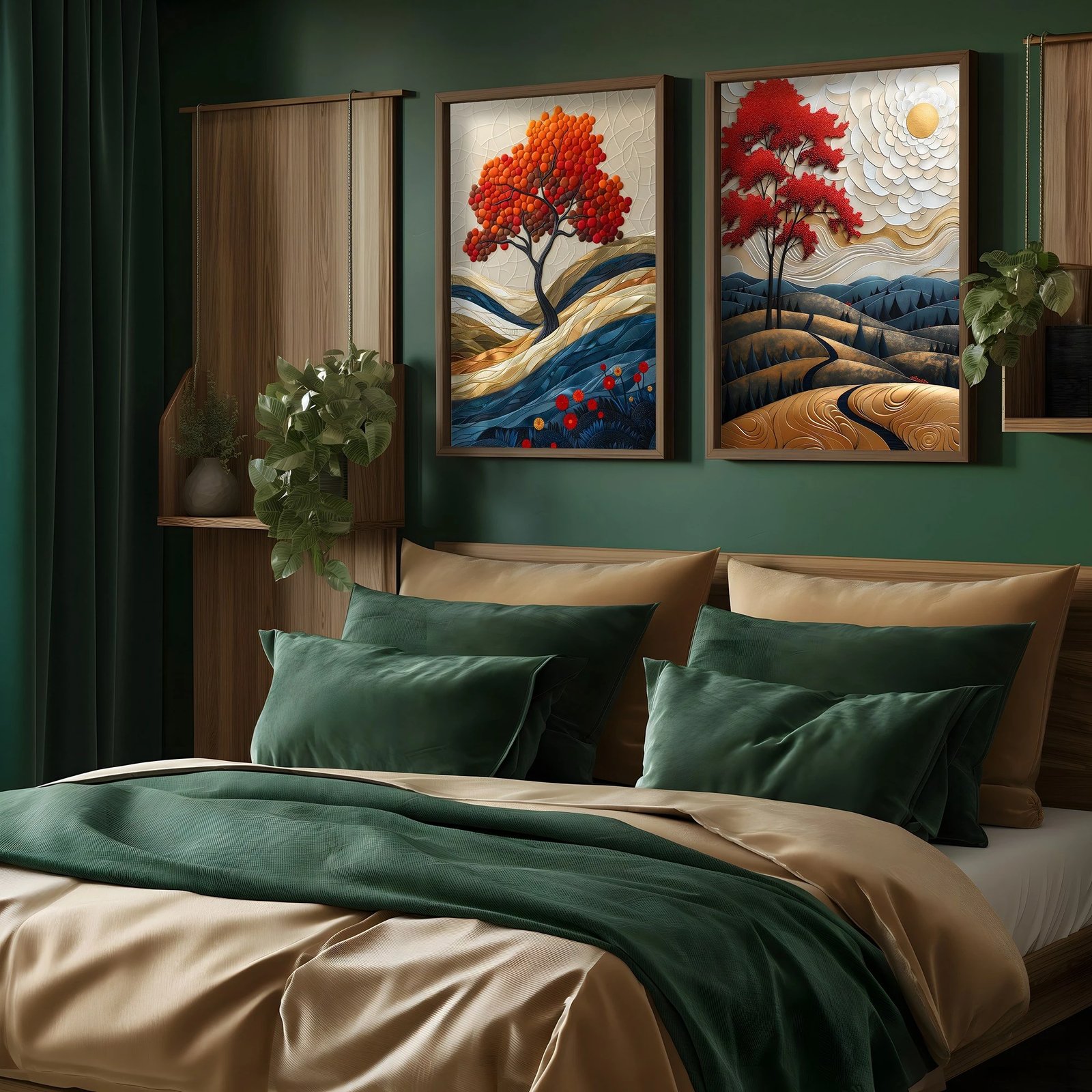 Pikturë dekorative me kornizë MDF (2 copë), Wallity, HUM102