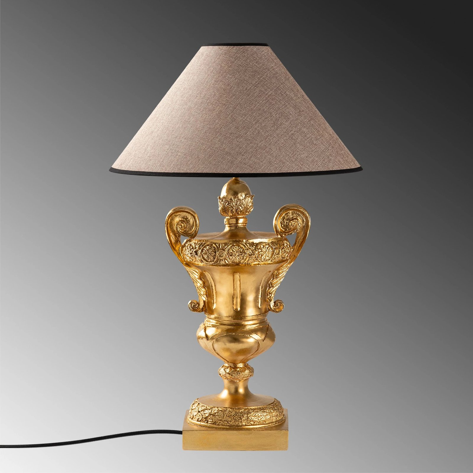 Llambë tavoline Opviq, ELEGANZE-5334, ngjyrë ari dhe kafe e çelët