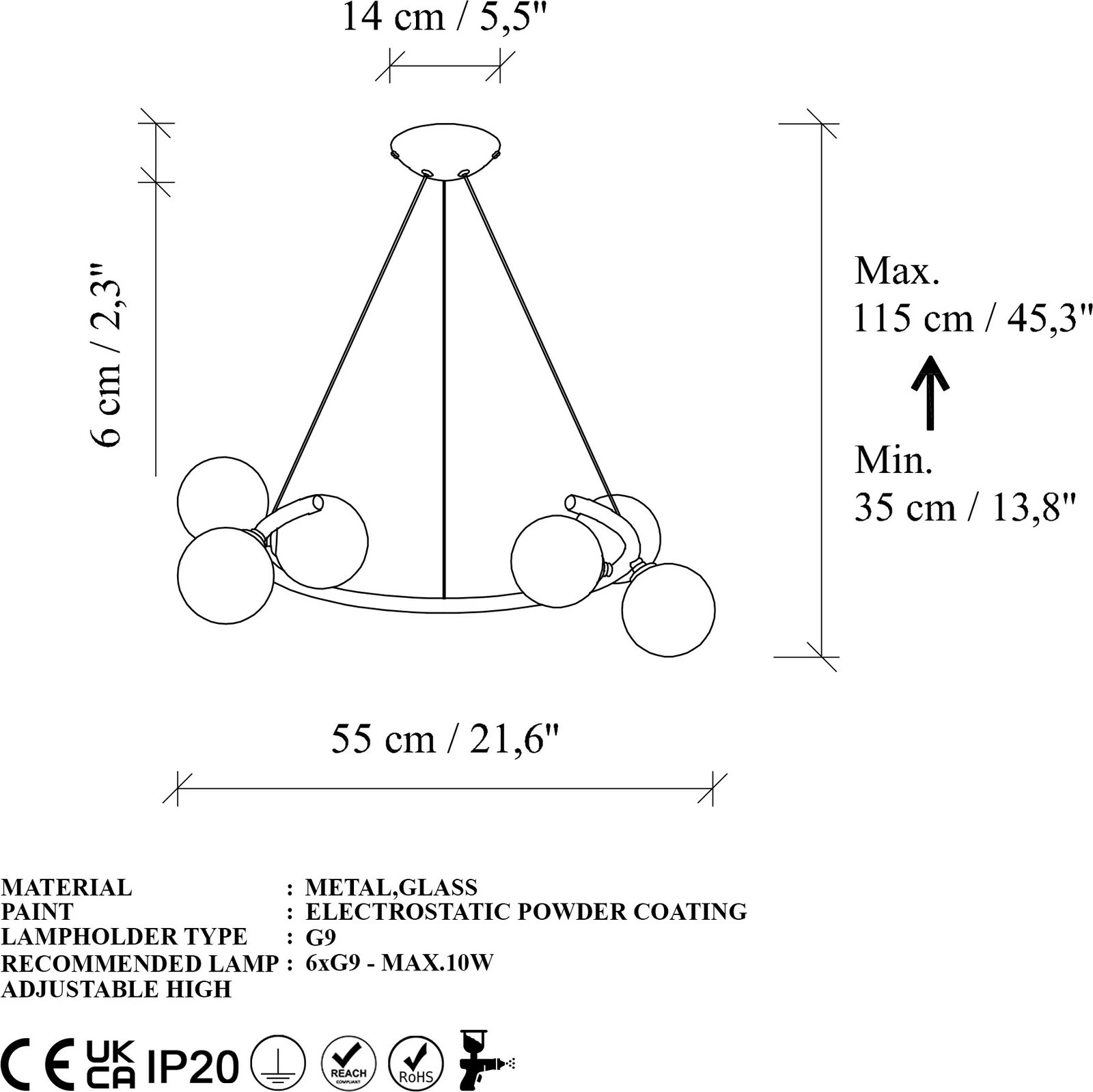 Llambë tavani Opviq, ngjyrë ari, Luminar - 14146