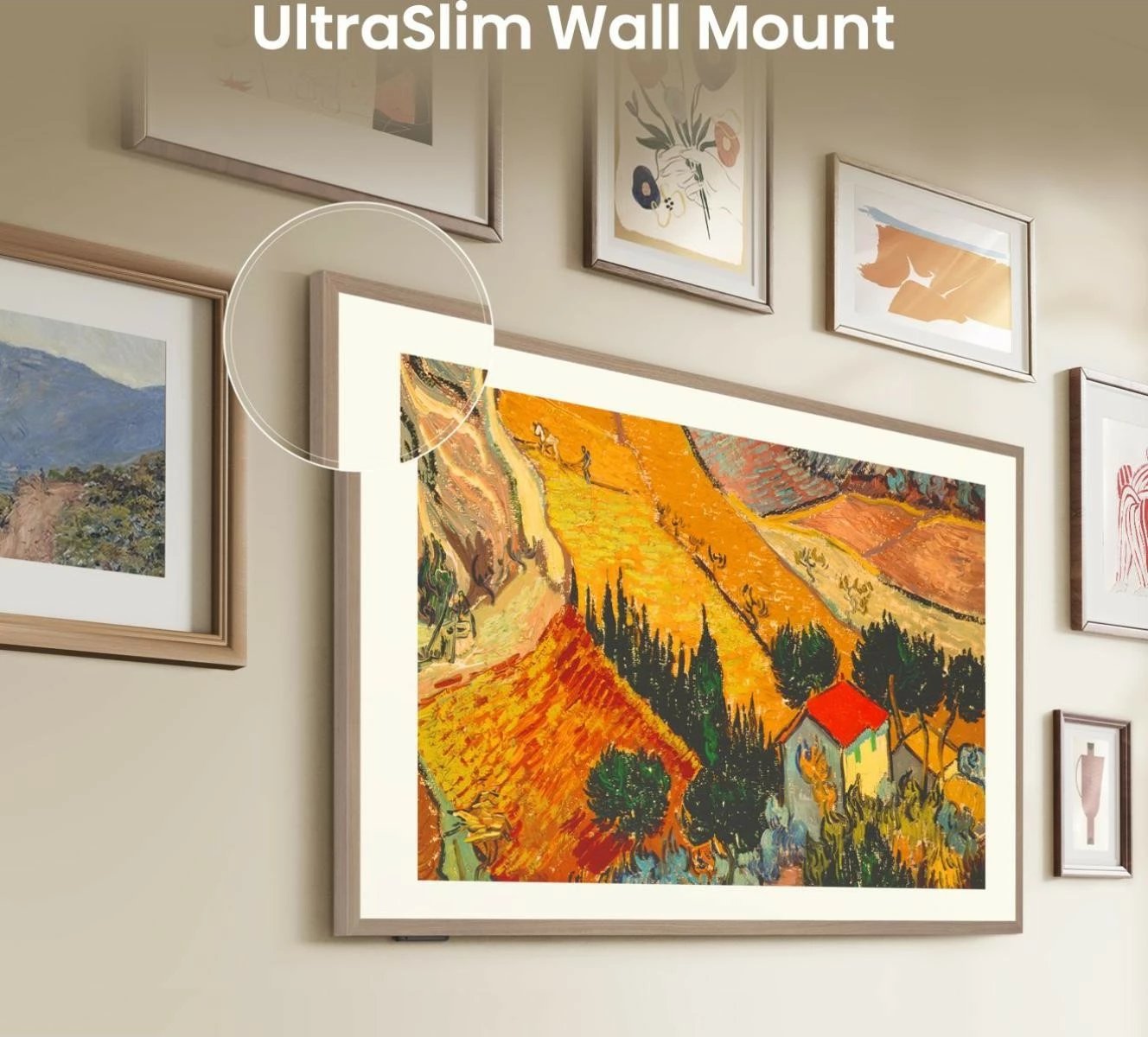 Televizor QLED Hisense CanvasTV S7NQTUK 55 inch, 4K, Smart TV, Art Mode, gold