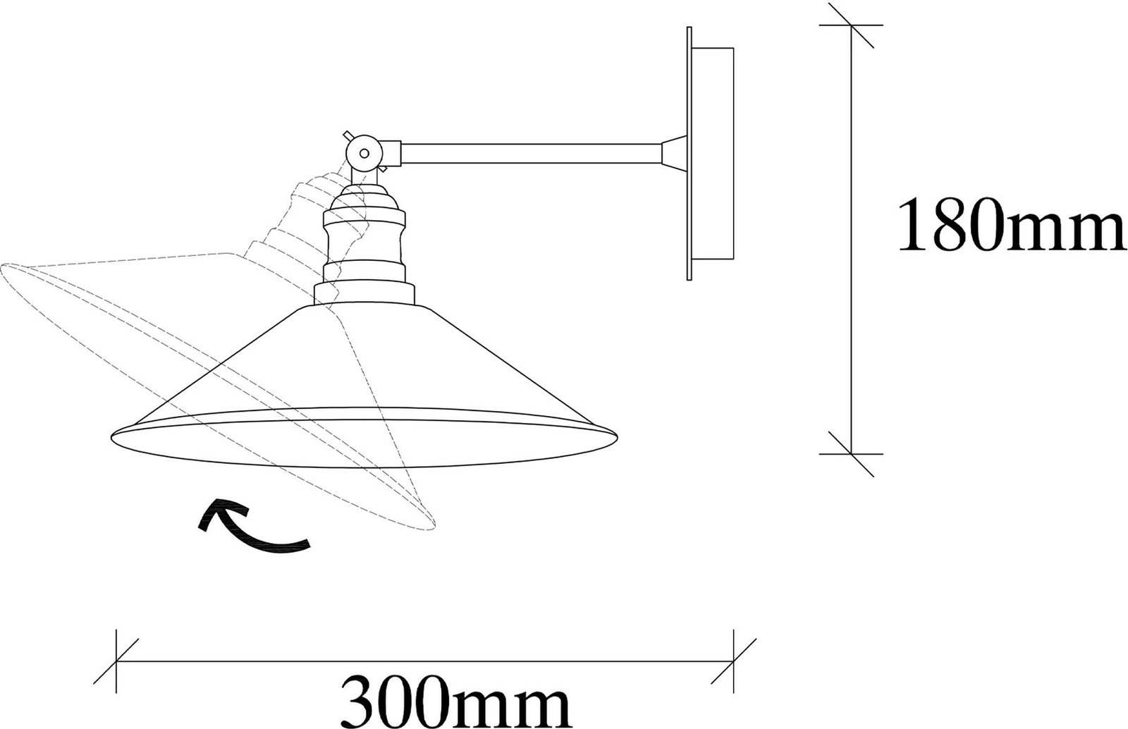 Llambë muri Opviq, Berceste - 250-A, e zezë Llambë muri Opviq, Berceste - 250-A, e zezë