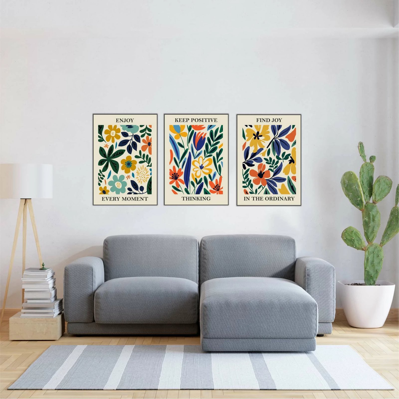 Pikturë dekorative MDF (3 copë), Wallity, shumëngjyrëshe, Mdf - 00103