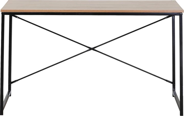 Tavolinë pune Bailon, ngjyrë lisi me metal të zi, 120x60x70cm Tavolinë pune Bailon, ngjyrë lisi me metal të zi, 120x60x70cm