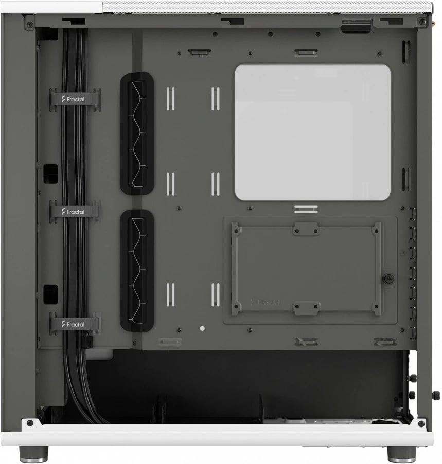 Kasë Fractal Design North Chalk White TG Clear Tint, ATX, xham i temperuar, e bardhë