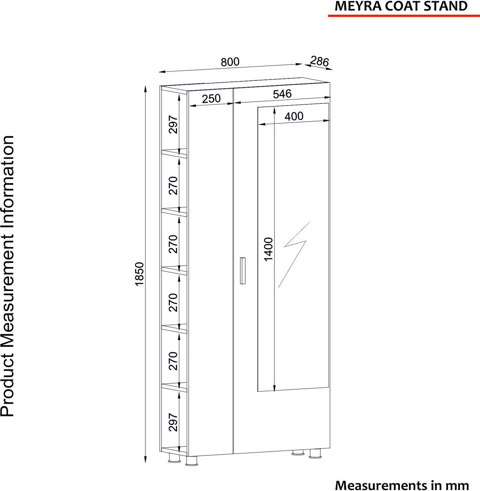 Stend për korridor Meyra, e bardhë