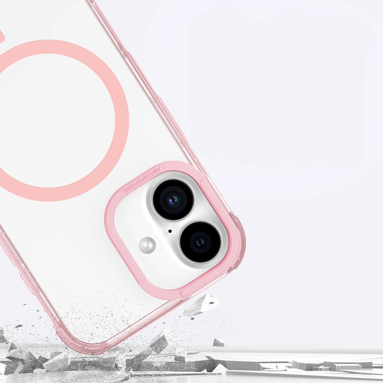 Mbështjellës AmazingThing Omni Mag për iPhone 16, rozë e errët
