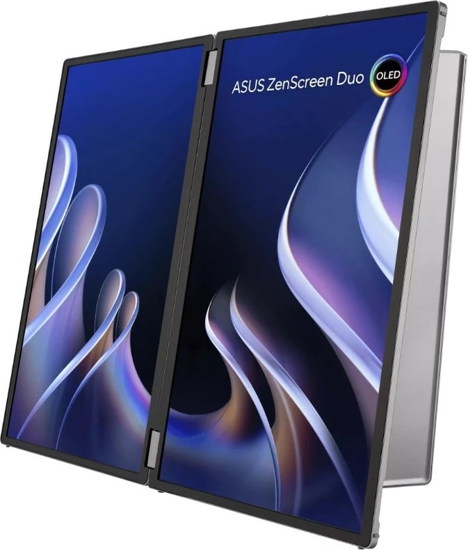 monitor portativ dy OLED, Asus, ZenScreen Duo OLED MQ149CD, 14" 1920x1200 16:10 60Hz, USB-C & mini HDMI, argjendtë