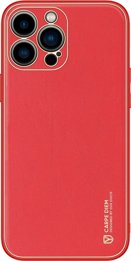 Mbështjellës Dux Ducis Yolo për iPhone 13 Pro, TPU+PU lëkurë, Kuq