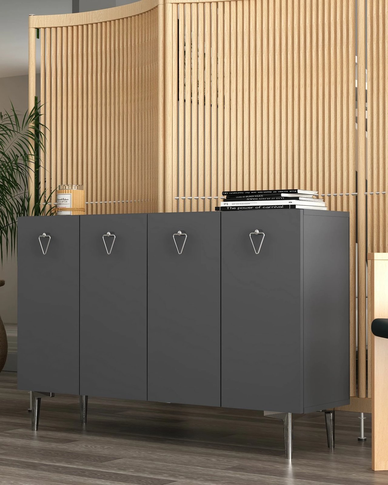 Konsol Skye Decor, Leyla, anthracite dhe argjend