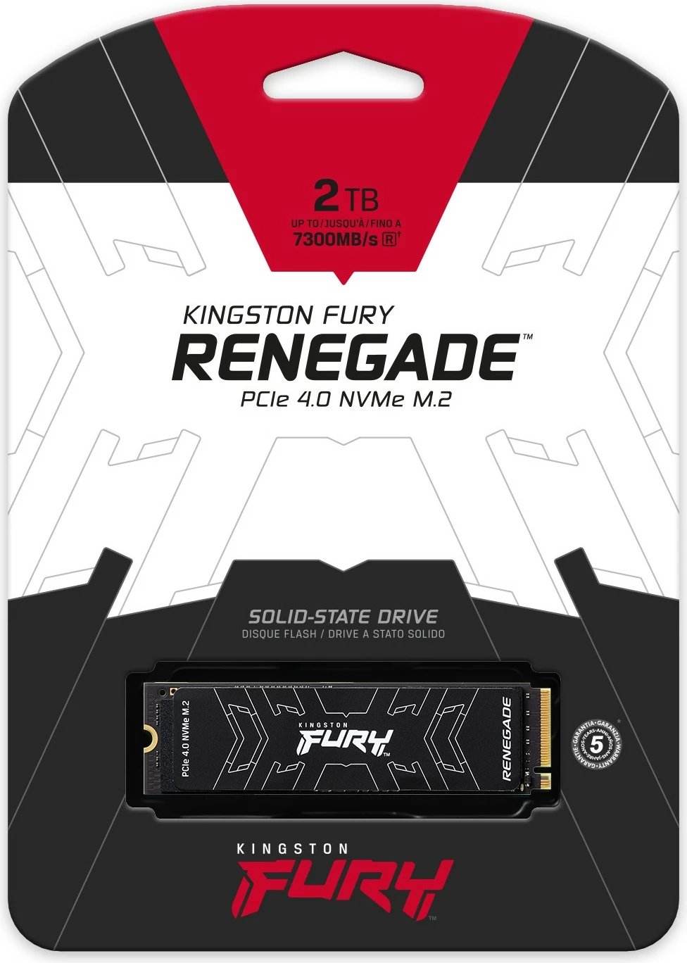 SSD Kingston FURY RENEGADE 2000G, M.2 2280 NVMe, 2 TB, 7300 MB/s