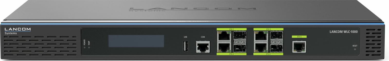 Kontroller WLAN LANCOM WLC-1000, 1U, metal, 5 porta LAN, 3 ventilatorë, e zezë