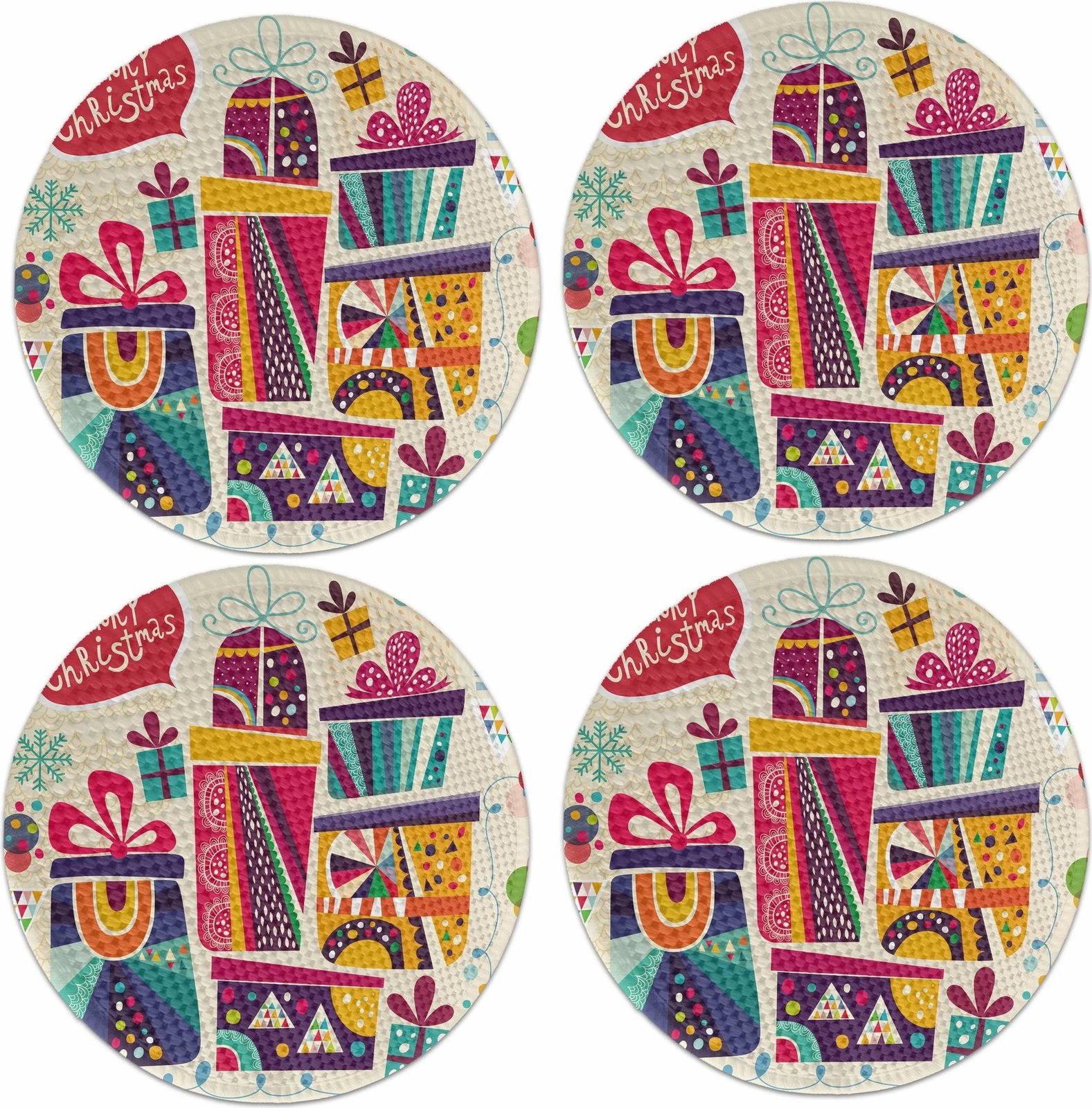 Set nënshtruesish për tavolinë, shumëngjyrëshe, Hermia Concept, 2993Supla, 4 copë