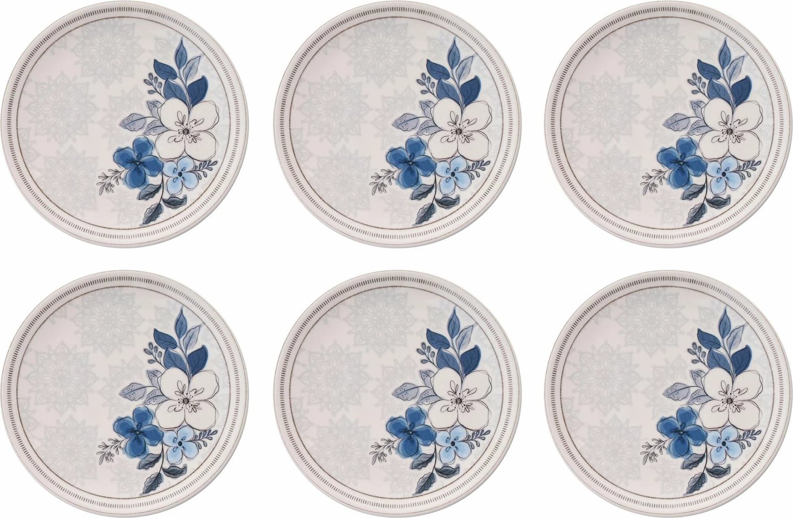 Set pjatash për ëmbëlsira (6 copë), Hermia Concept, Flover Garden