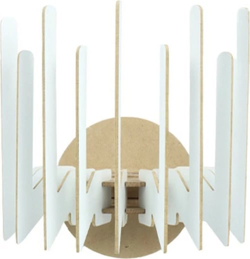 Llamba muri Opviq, ZigZag, set prej 2 copash, e bardhë, 20x24x22cm