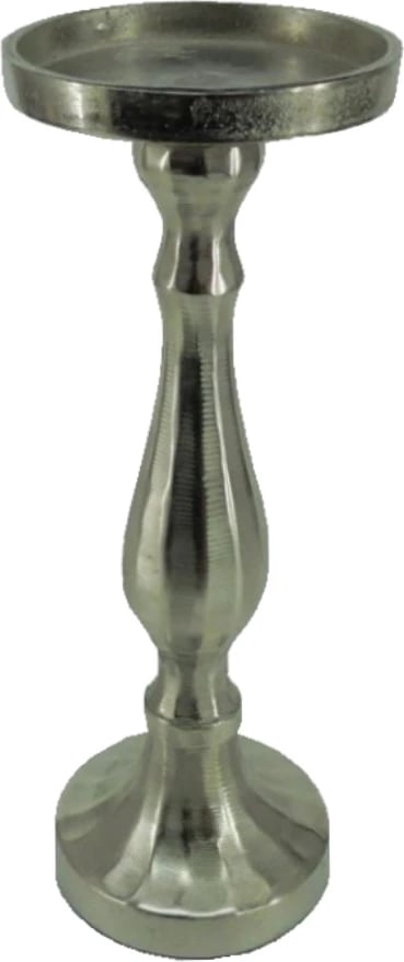 Mbajtëse për qiri PERRY, alumin, argjend, 11x31cm