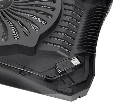 Cooling pad Thermaltake Massive V20, për laptop 10-17", me LED, e zezë