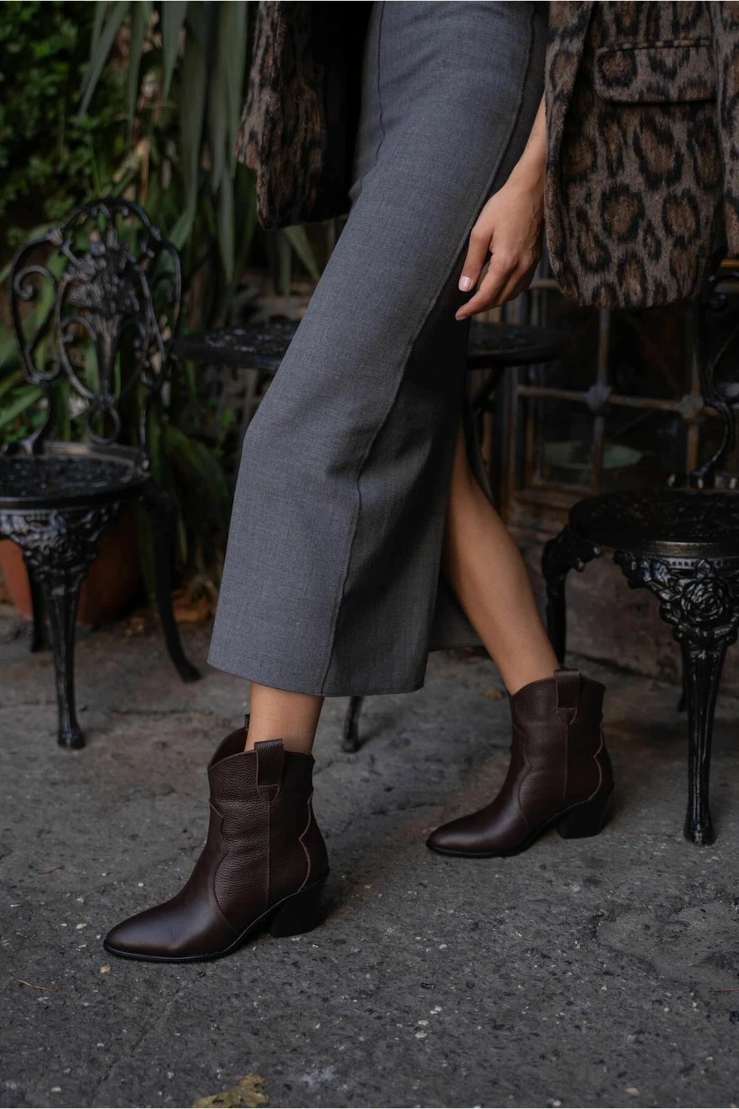 Çizme për gra, lëkurë, ngjyrë kafe, Jumeon, MK1345023SFT10-02