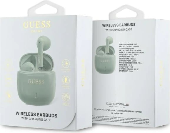 Kufje Bluetooth Guess GUTWSJ14ESGN TWS me dokim, e gjelbër Kufje Bluetooth Guess GUTWSJ14ESGN TWS me dokim, e gjelbër
