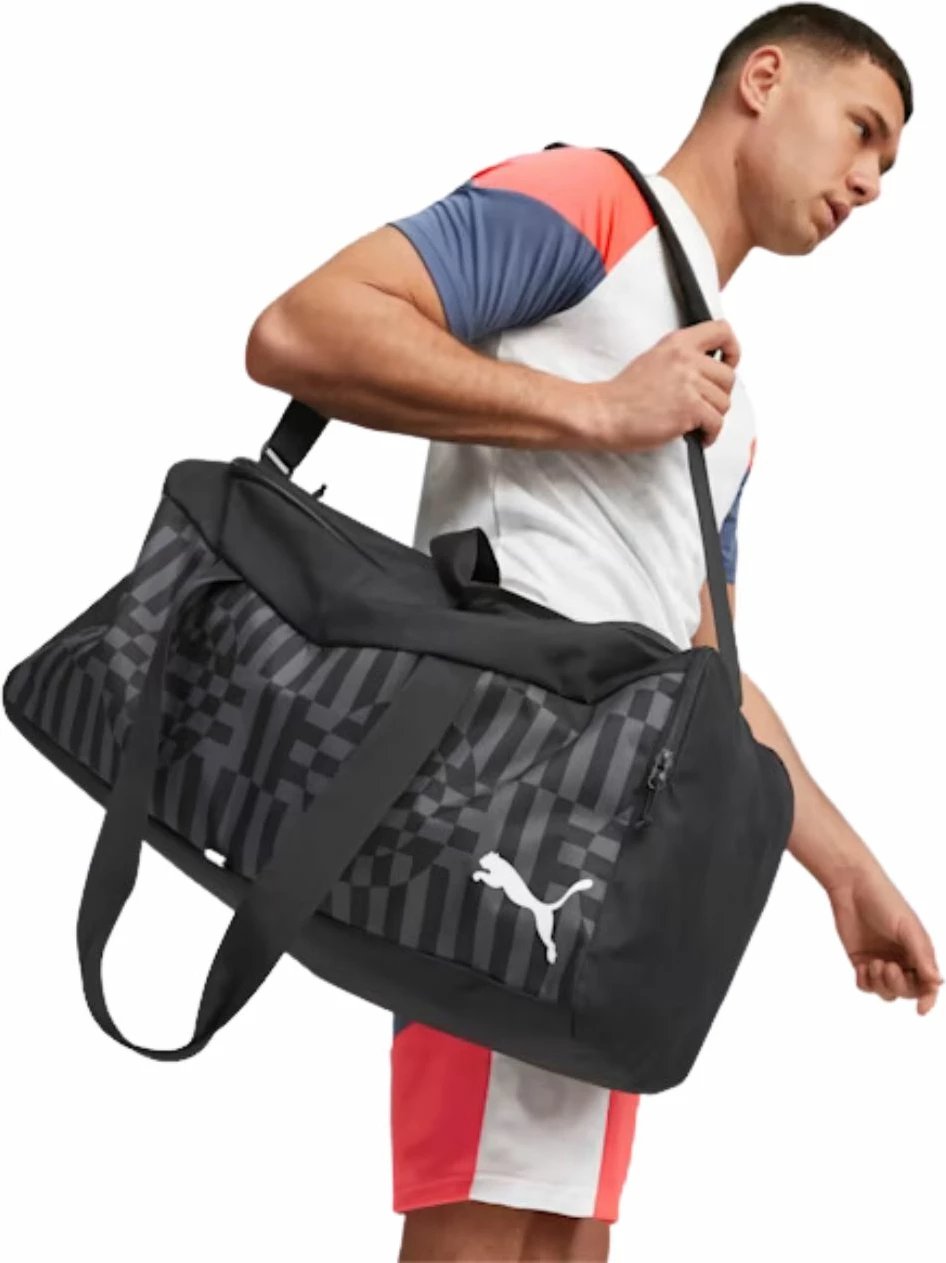 Çantë sportive Puma unisex, e zezë-gri Çantë sportive Puma unisex, e zezë-gri