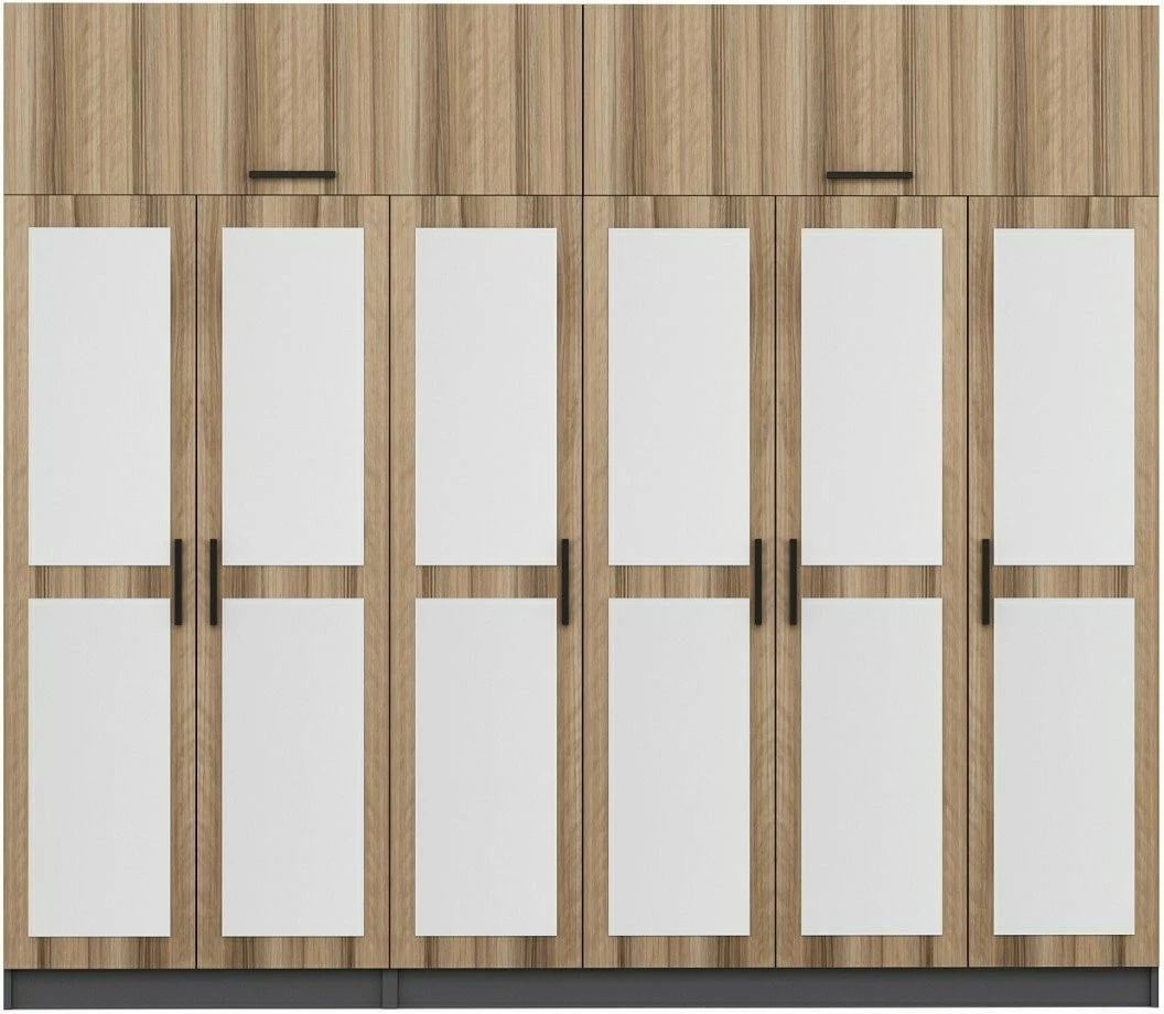 Dollap Skye Decor, ngjyrë arre dhe antracit, 270x255x52cm