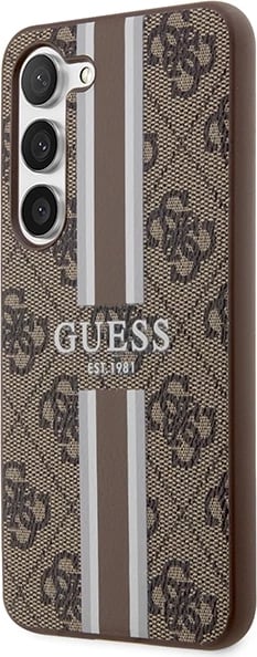 Mbështjellës Guess 4G Printed Stripe për Samsung Galaxy S23 S911, Kafe Mbështjellës Guess 4G Printed Stripe për Samsung Galaxy S23 S911, Kafe