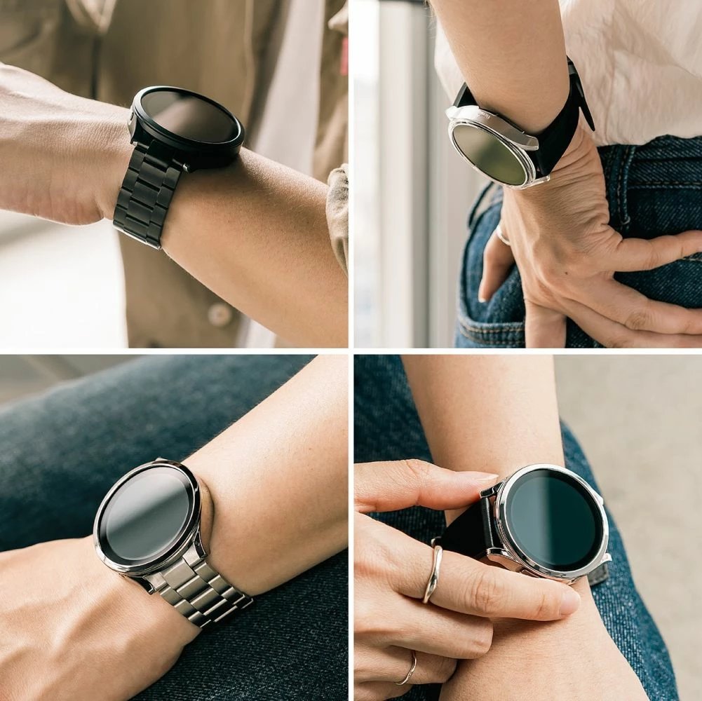 Mbështjellës Ringke Slim për Samsung Galaxy Watch 6 Classic 43mm, 2 copë, i zi dhe transparent