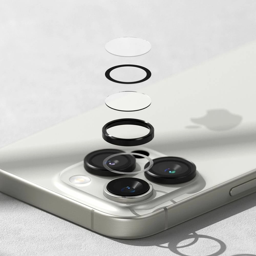 Mbrojtës kornize kamere Ringke për iPhone 16 Pro / 16 Pro Max, 2 copë, Zi