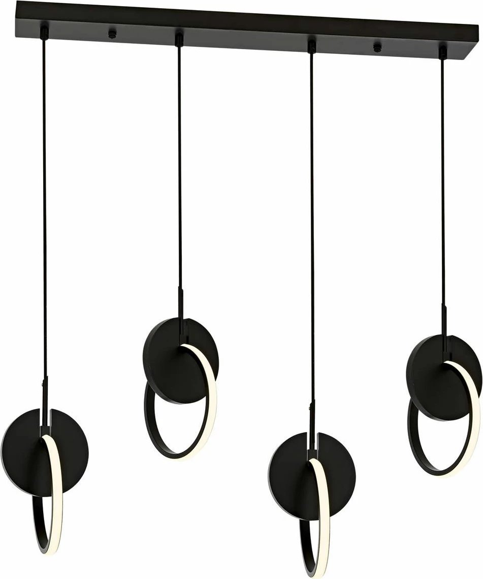 Llambë varëse moderne, e zezë-bardhë, Opviq, Av-1874-4Y-Bsy