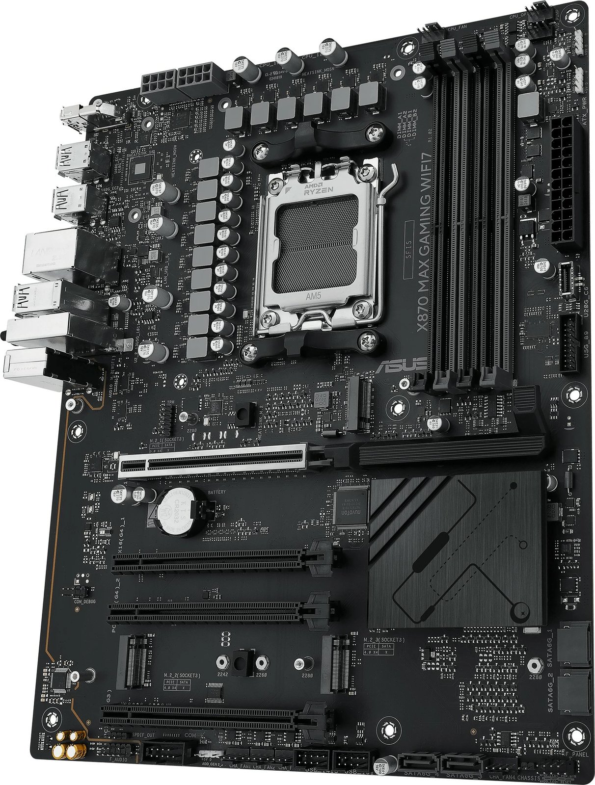 Pllakë amë ASUS X870 MAX GAMING WIFI7, Socket AM5, DDR5, ATX, Wi-Fi 7, e zezë