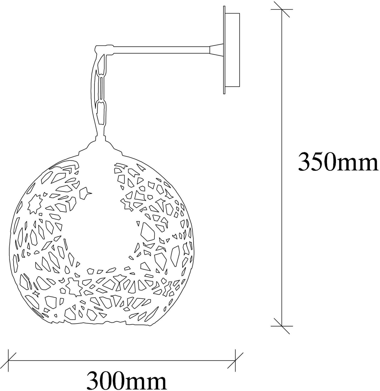 Llambë muri Opviq Fellini MR-710, metal i zi Llambë muri Opviq Fellini MR-710, metal i zi