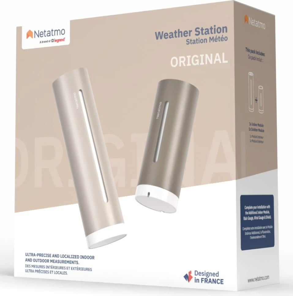 Stacion moti digjital Netatmo NWS-S, Wi-Fi, alumini, bronzi
