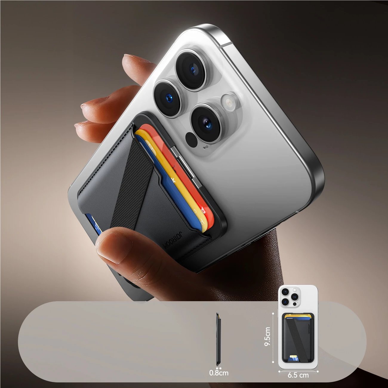 Portofol magnetik Joyroom JR-ZS432 për MagSafe, i zi