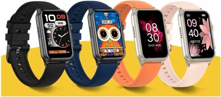 Smartwatch për femra Rubicon, zi/kaltër e errët