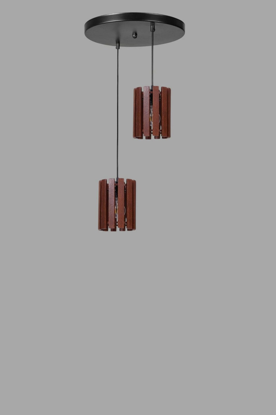 Llambë tavani Opviq, ngjyrë arr dhe e zezë, 9074-2