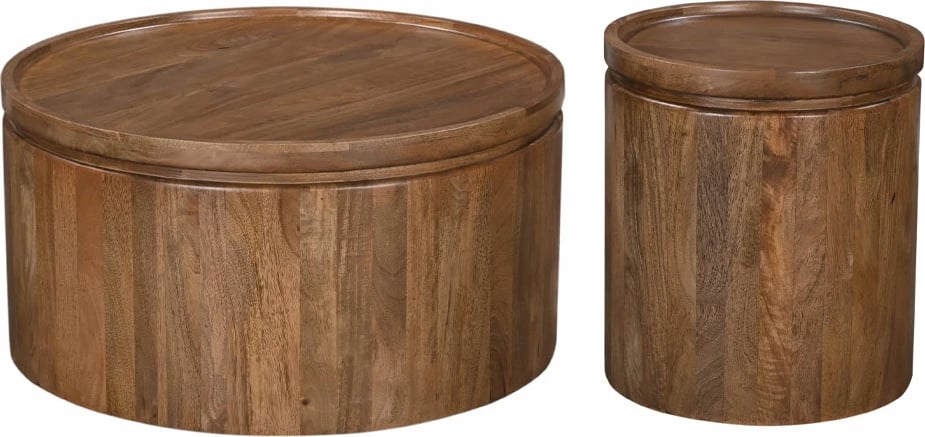 Tavolinë anësore Arab, dru mango, ngjyrë arre, 45x45x50 cm