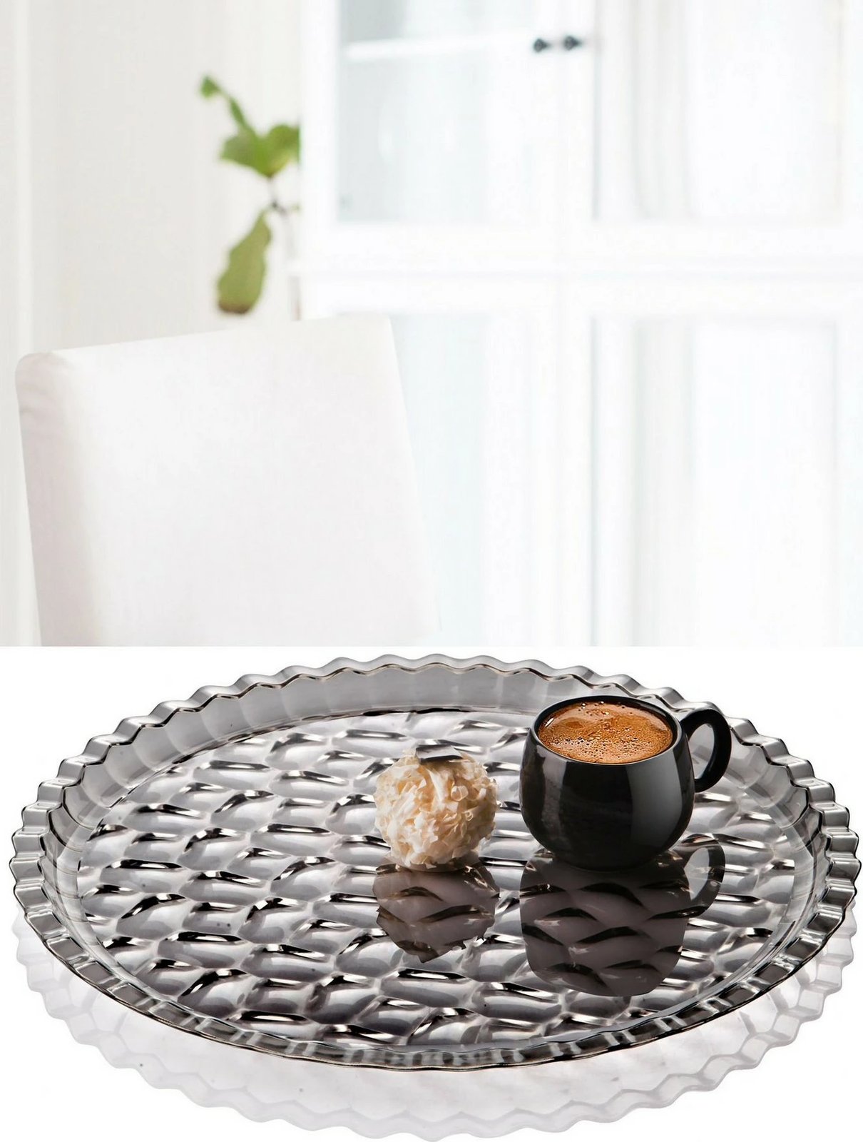 Set tabakash (6 copë), Hermia, C-DD-14, ngjyrë tymi, 30cm