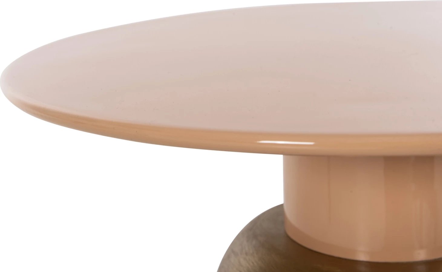 Tavolinë anësore PATNA FH4235.08 metalike ngjyrë rozë e ngrohtë (salmon)-ari Φ40,5x43Hcm