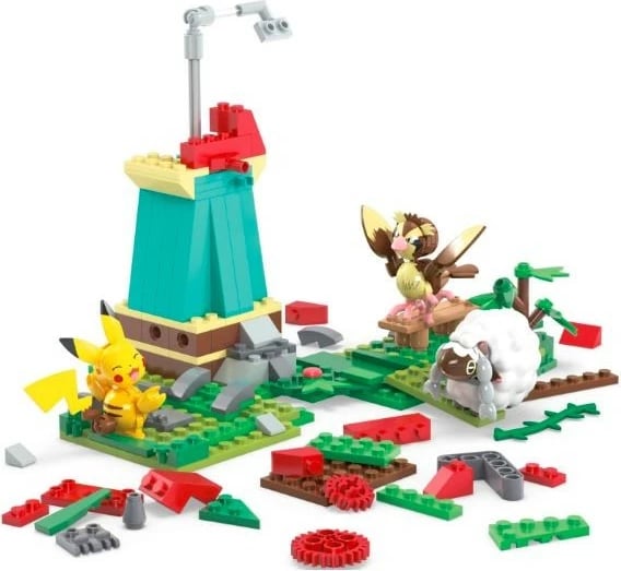 Set ndërtimi Mega Bloks Pokemon Village Windmill, 240 pjesë