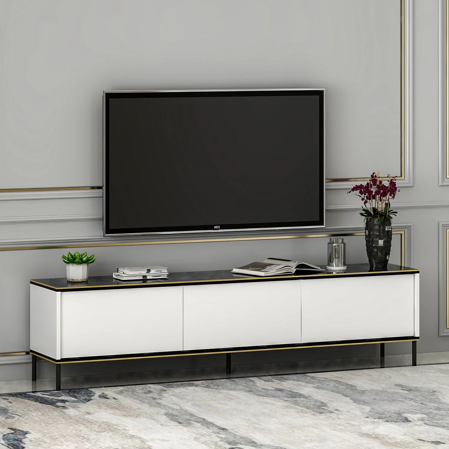 Komodë TV Hanah Home, Imaj - e bardhë