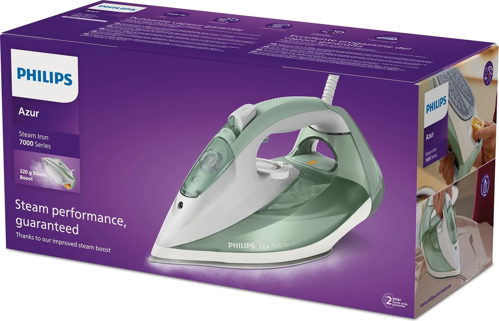 Hekur Philips 7000 series DST7012/70, Jeshil, Gri