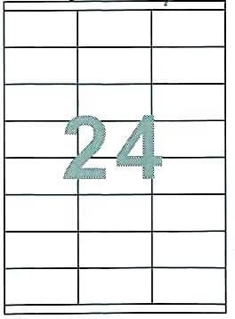 Etiketa vetëngjitëse NEXT 70x37mm, 24/copë, 100 fletë A4, të bardha