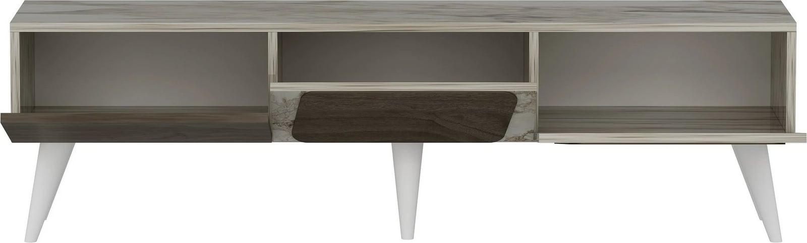 Komodë TV Skye Decor, mermer dhe arre, 150x30x43cm