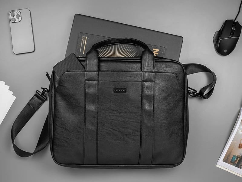 Çantë laptopi Tracer LT1, 16 inç, lëkurë ekologjike, e zezë Çantë laptopi Tracer LT1, 16 inç, lëkurë ekologjike, e zezë