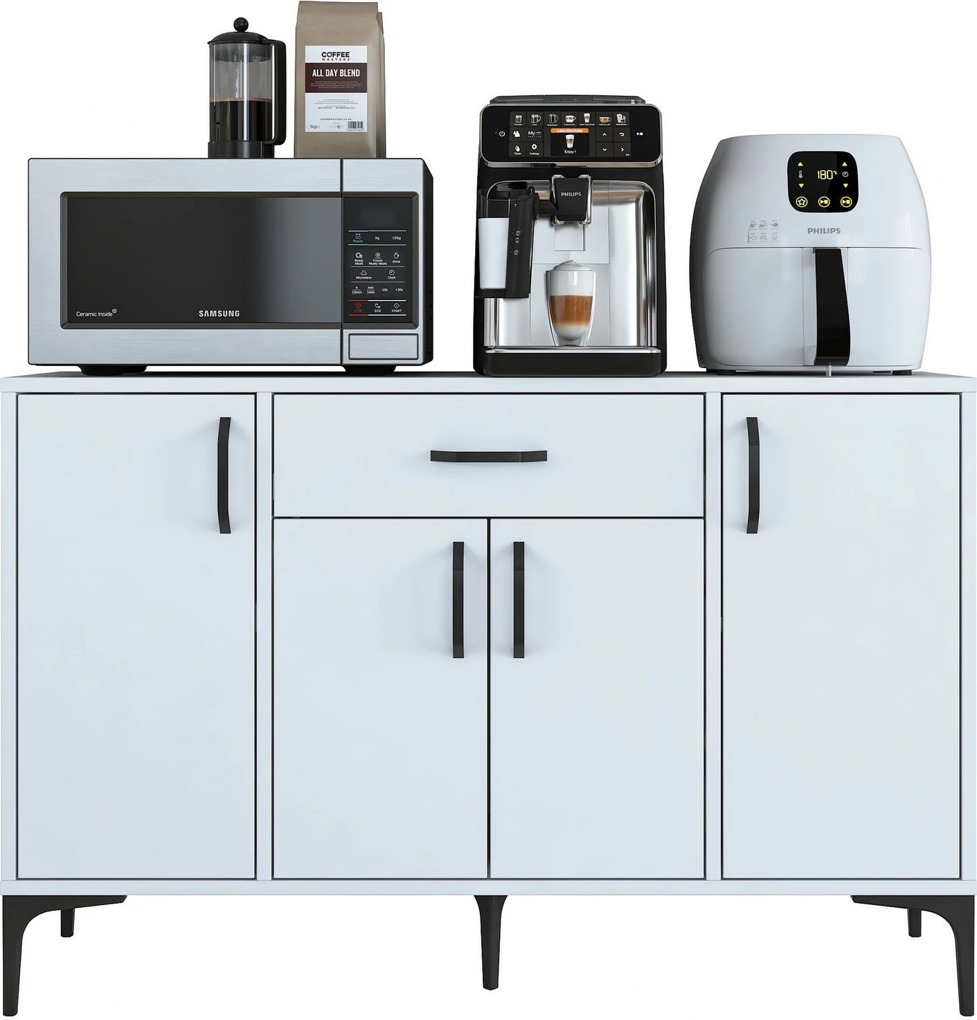 Dollap shumëpërdorimësh, ngjyrë e bardhë, Skye Decor, JE136 - 3144